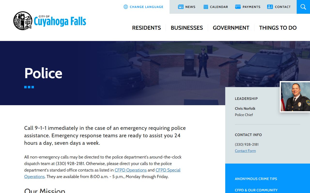 Cuyahoga Falls Police Department records for felony cases