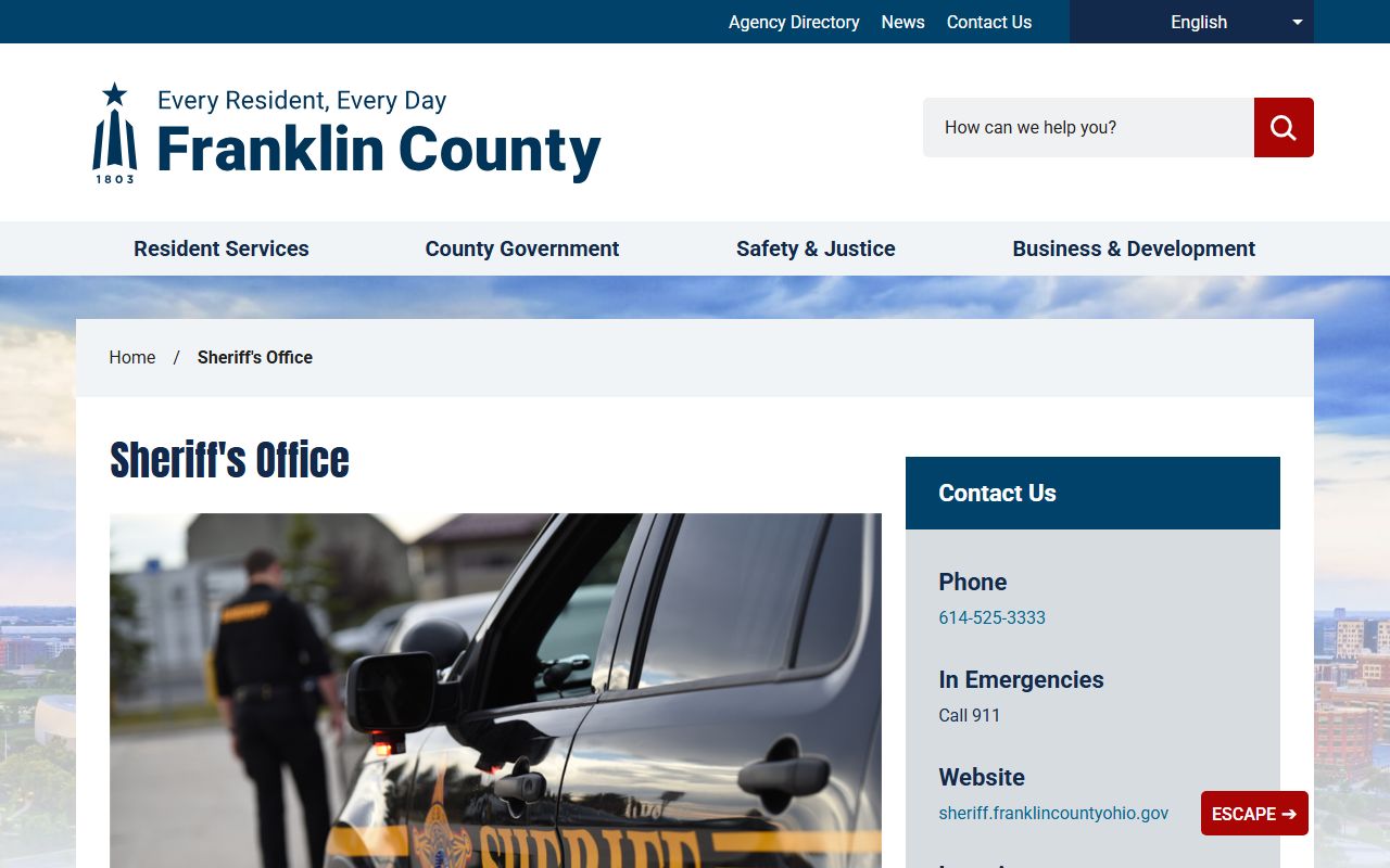 Franklin County Sheriff's Office felony arrest records