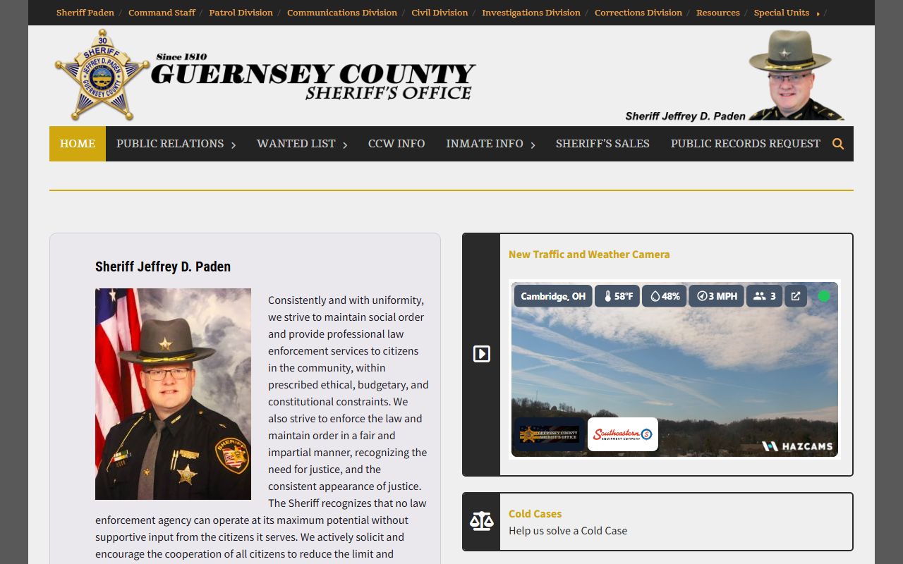 Guernsey County Sheriff's Office felony arrest records
