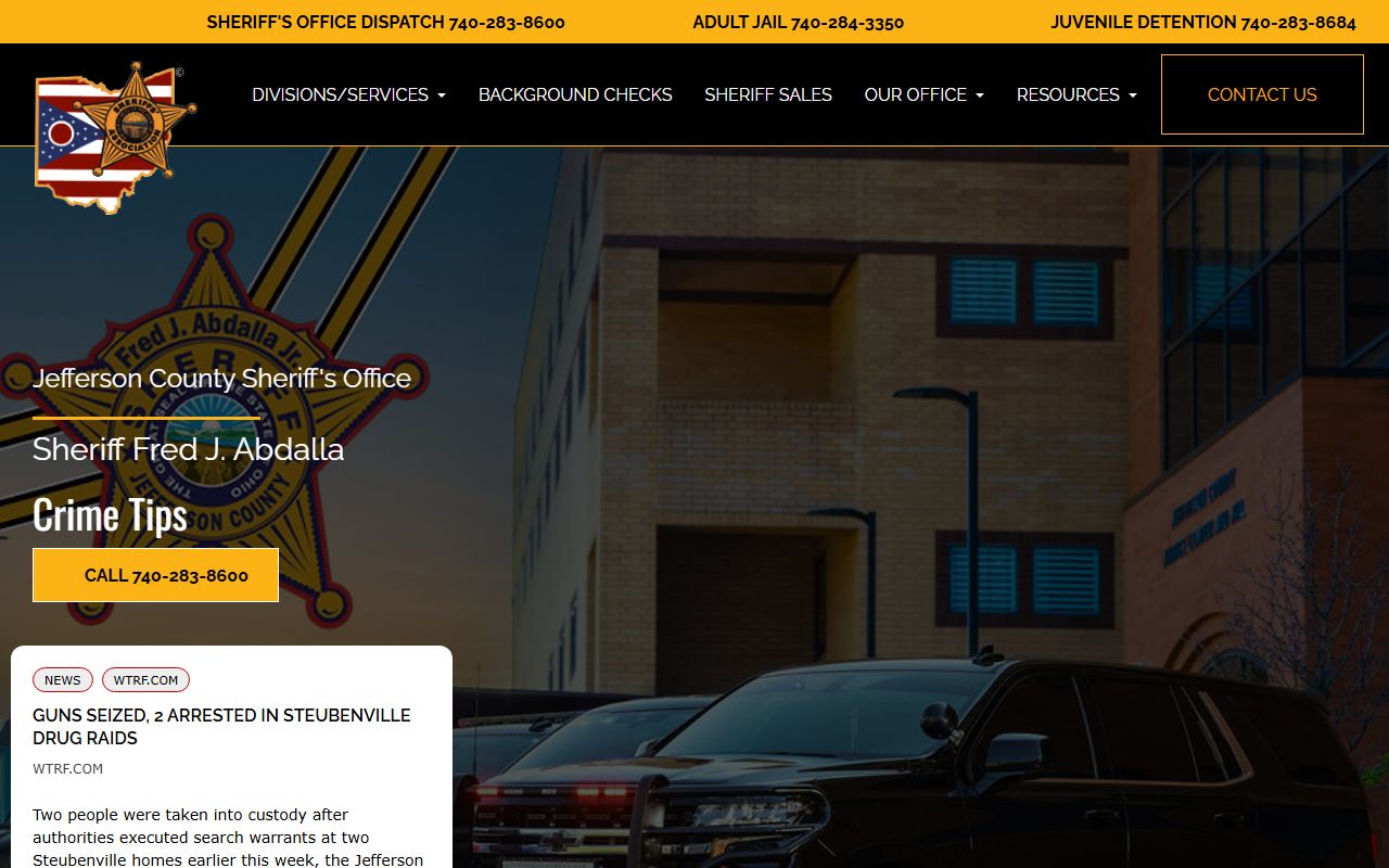 Jefferson County Sheriff's Office felony records and arrest data