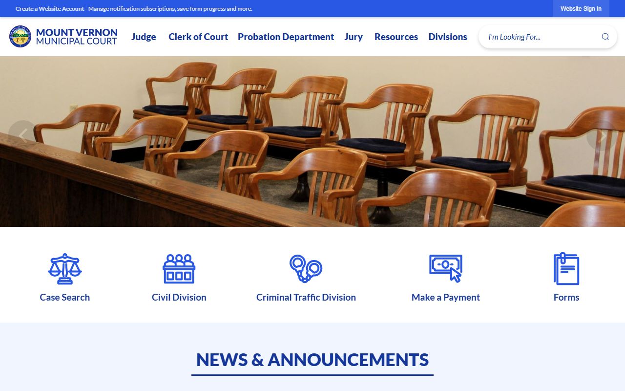 Mount Vernon Municipal Court for Knox County felony records preliminary hearings