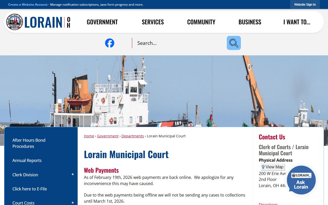 Lorain Municipal Court for preliminary felony hearings in Lorain County