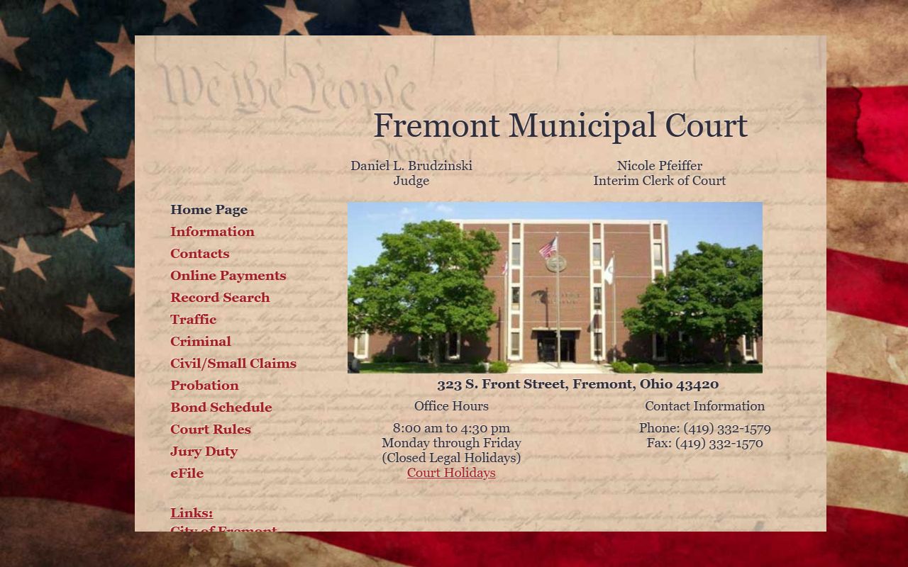 Fremont Municipal Court for Sandusky County felony preliminary hearings
