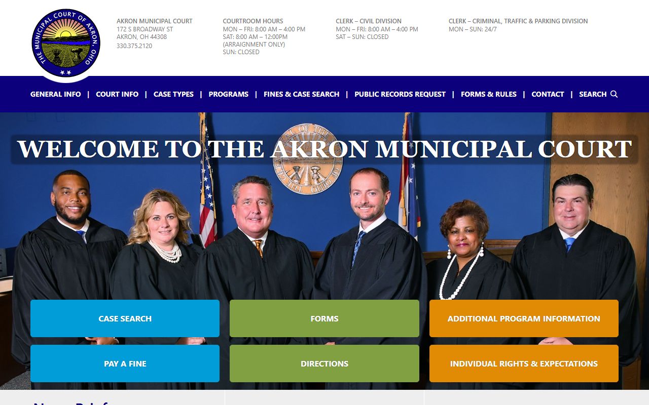 Akron Municipal Court for Summit County felony preliminary hearings