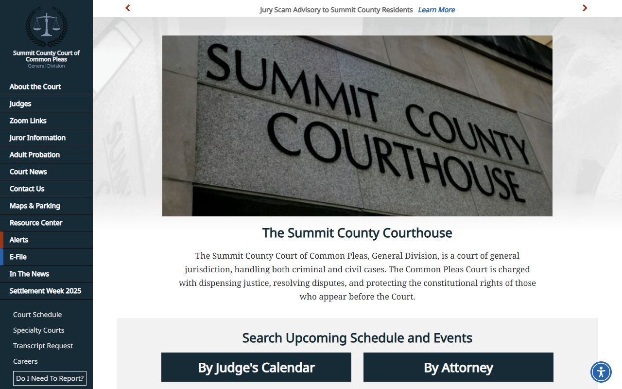 Summit County Court of Common Pleas felony case search