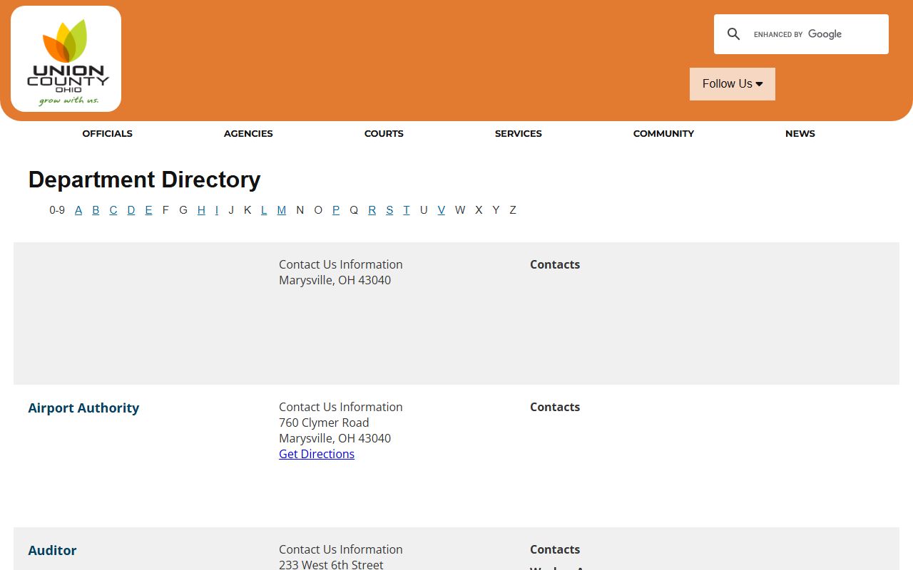 Union County Court of Common Pleas for felony cases