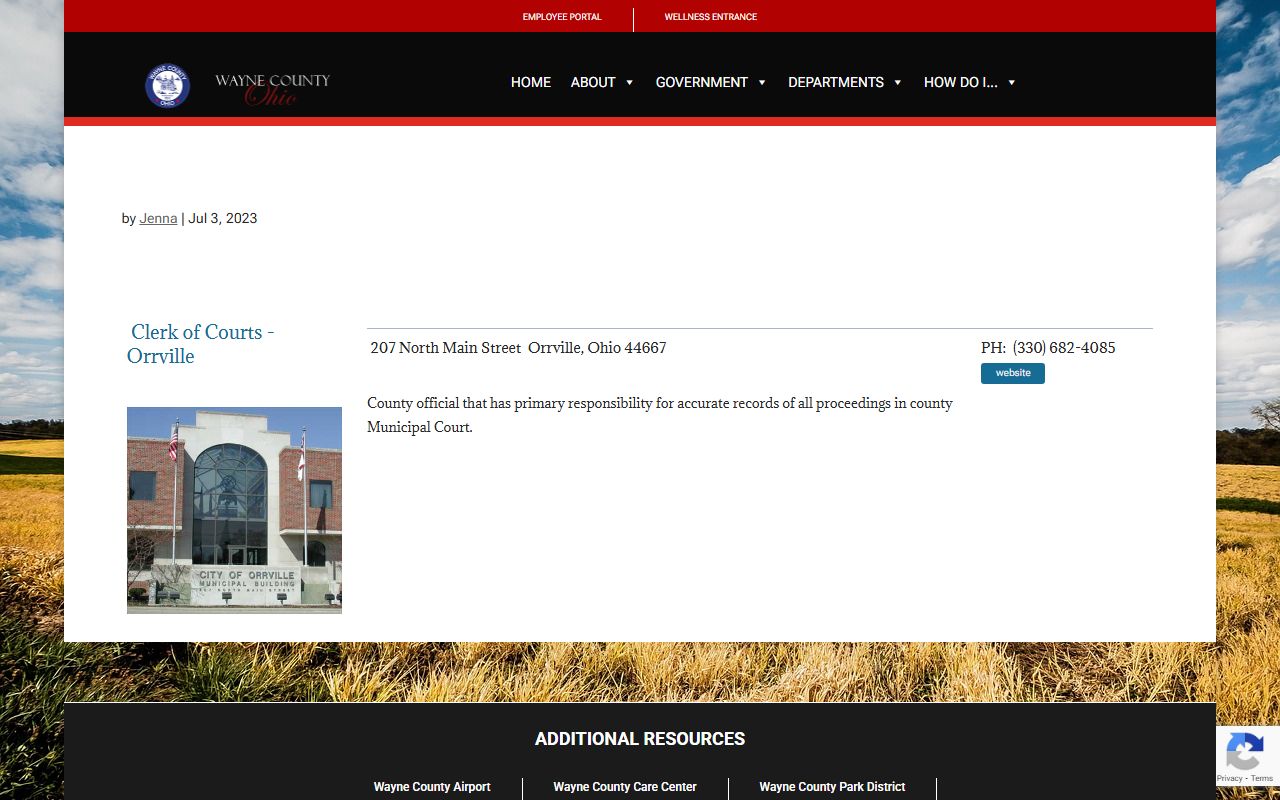 Wayne County Clerk of Courts for felony records access