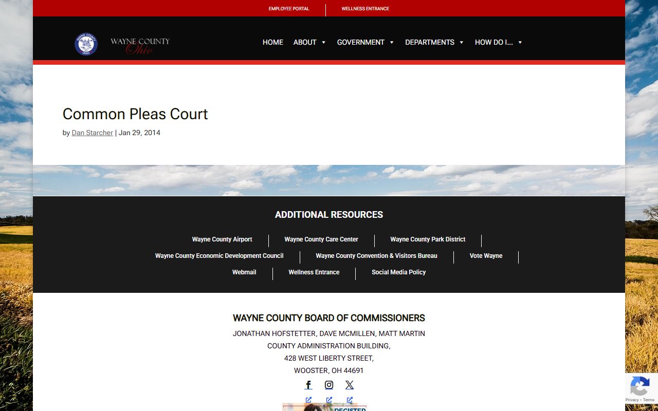 Wayne County Court of Common Pleas felony case proceedings