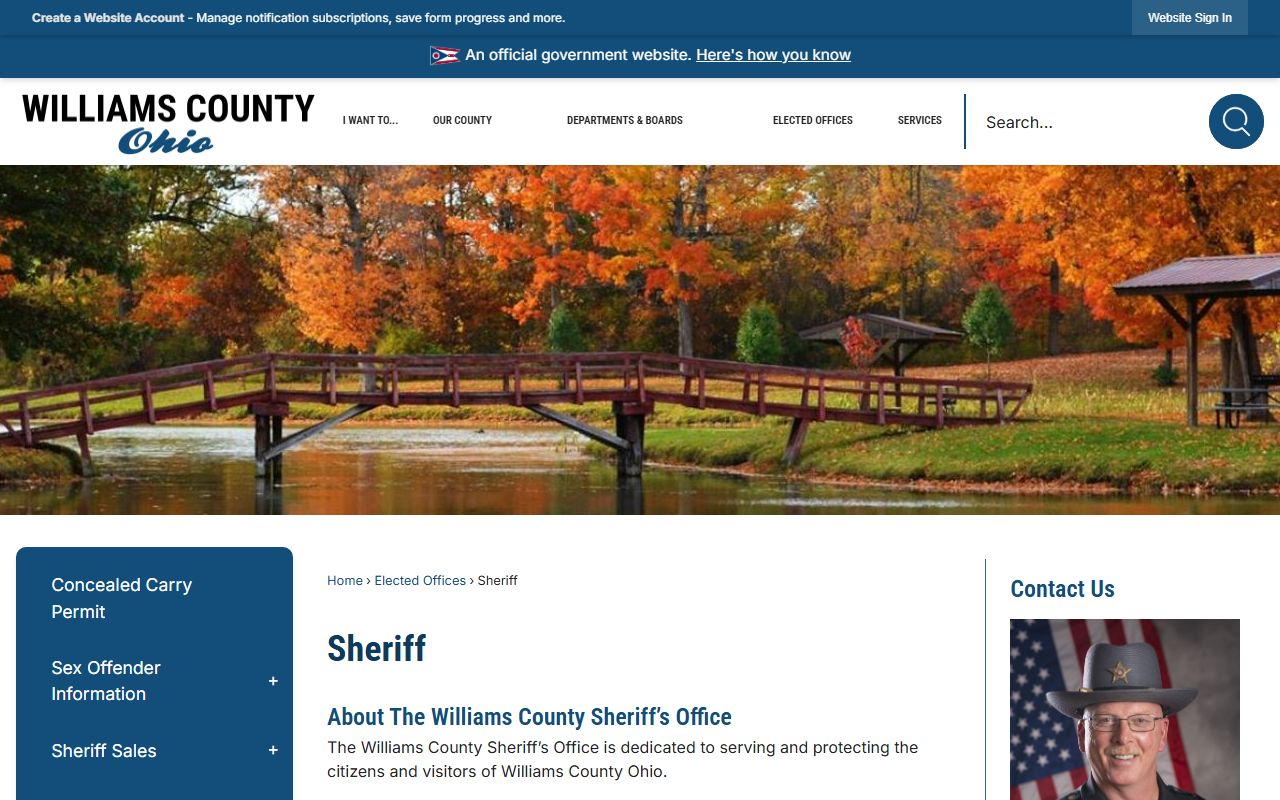 Williams County Sheriff's Office for felony arrest records