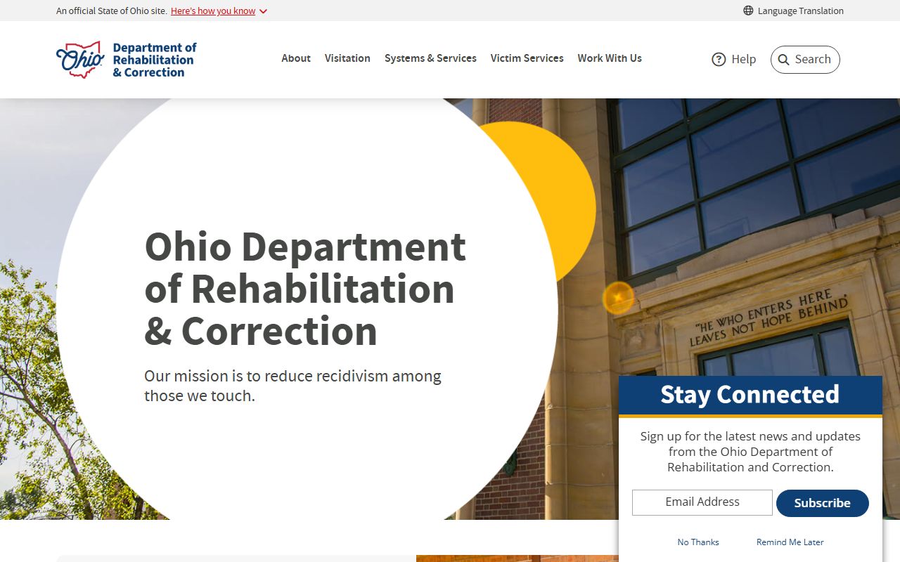 Ohio Department of Rehabilitation and Correction offender search for felony records
